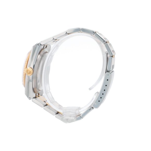 Rolex Datejust 17013 36mm Champagne Index Dial Fluted Bezel Integrated Band - Picture 3 of 10